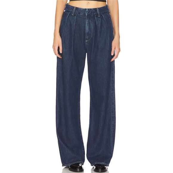 Citizens of Humanity Petra Pleated Wide Leg Jeans in...